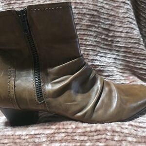 Clarks Dark Brown Ankle Booties